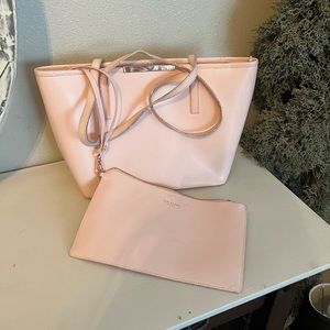 Ted Baker London Light Pink Purse And Matching Clutch/Pouch